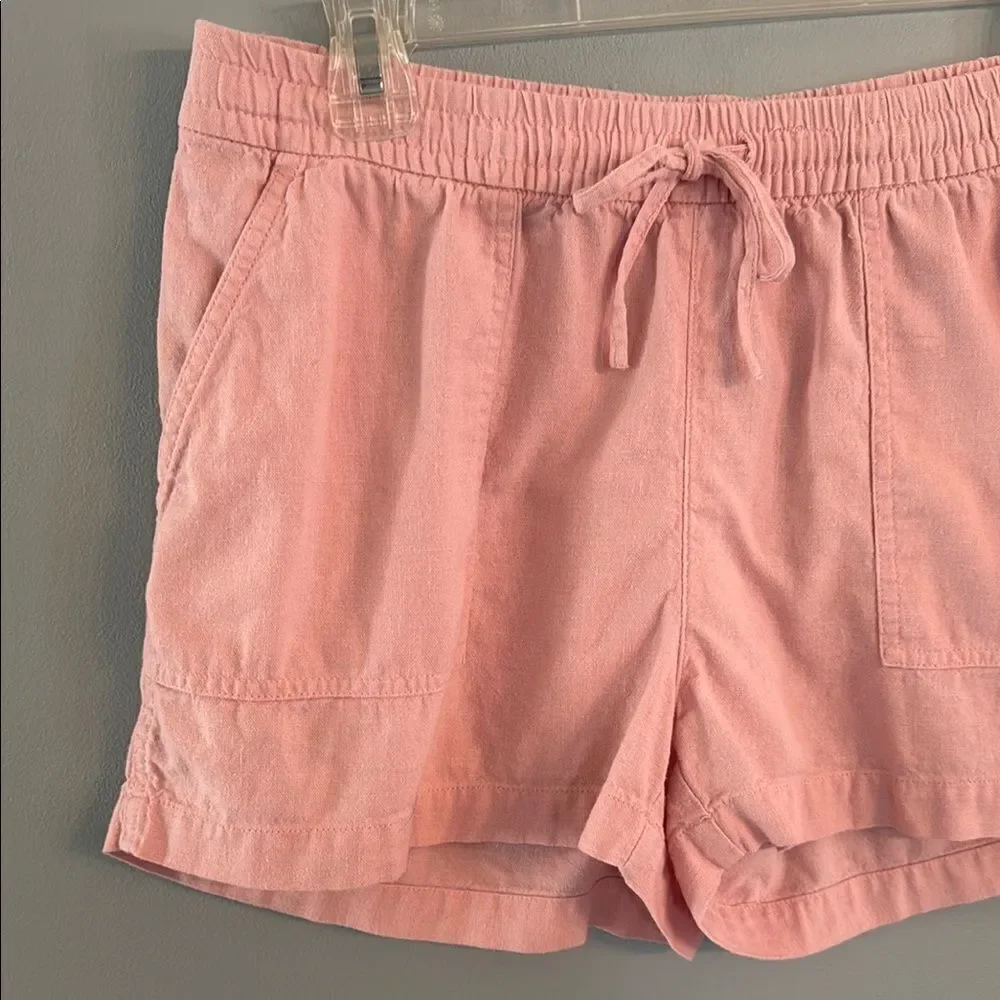 J. Crew Women's S Beachy Pull on Tropez Pink Linen blend Shorts